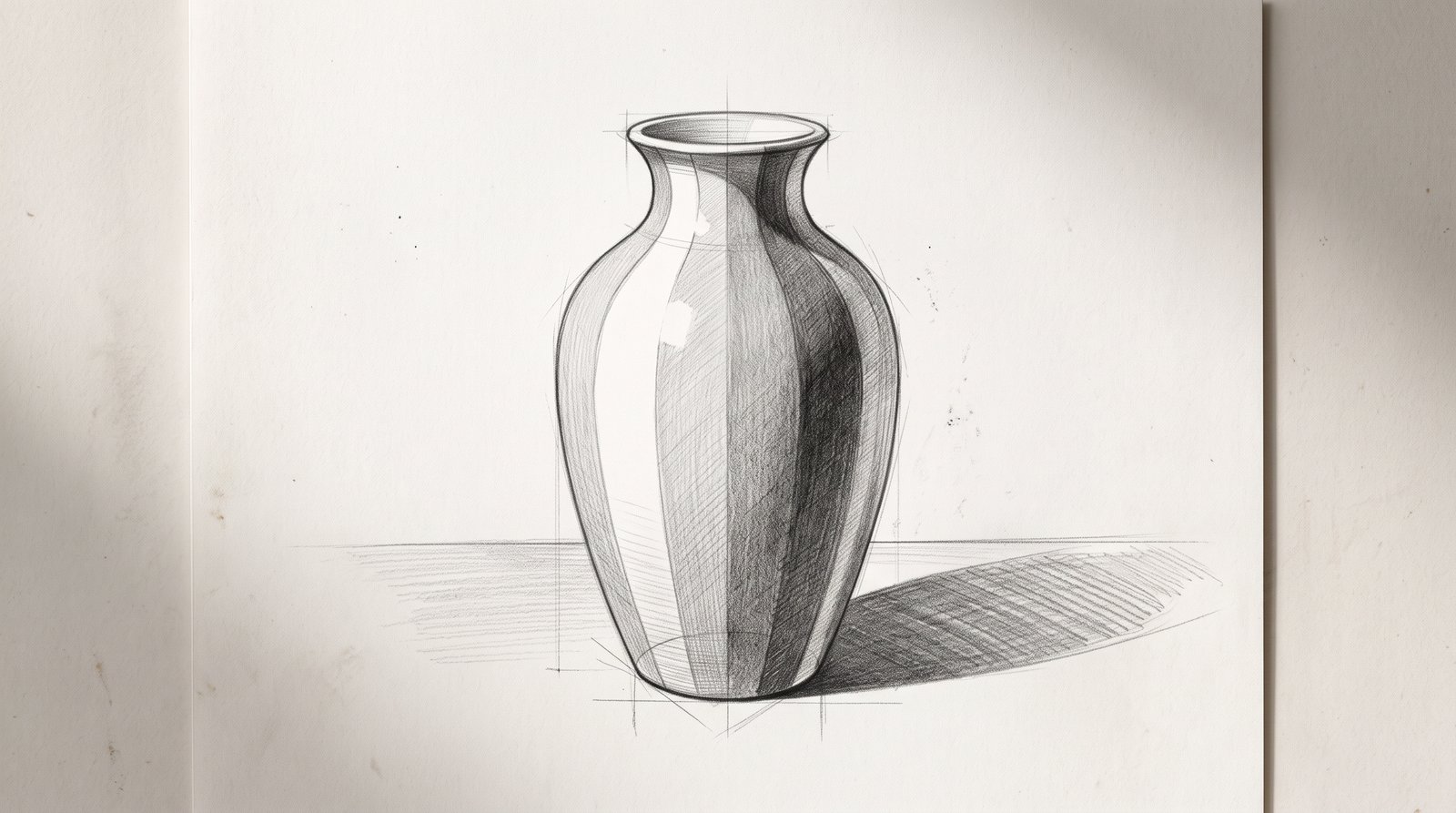 Il chiaroscuro “a fasce”, per disegnare un vaso