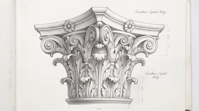 Il Capitello Corinzio: Studio e Applicazione del Chiaroscuro a Matita – Guida Definitiva in 5 Passaggi